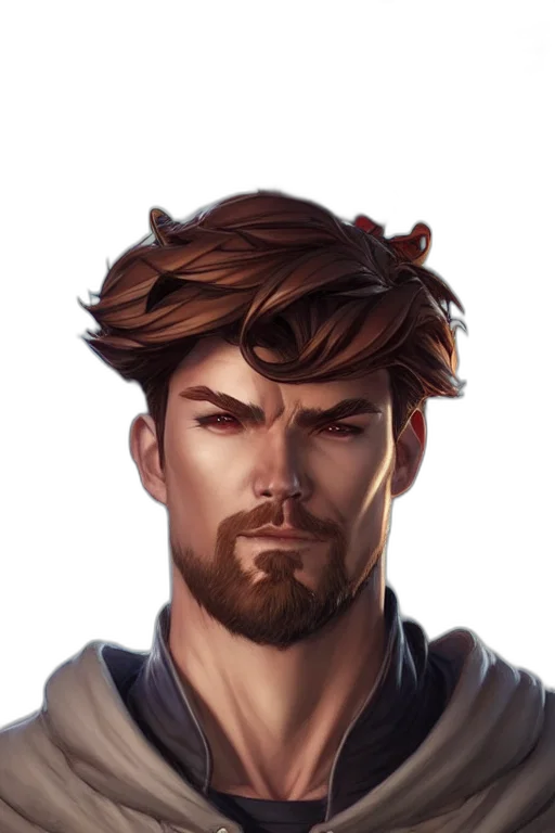 face, staff, hair, concept art transparent PNG cut-out