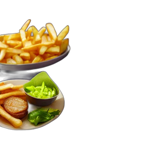 food, crown, 3d render, photorealistic transparent PNG cut-out