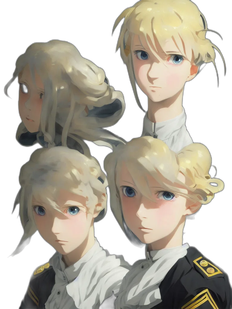 crown, staff, face, hair transparent PNG cut-out