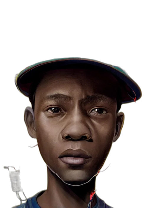 face, hat, photorealistic, concept art transparent PNG cut-out