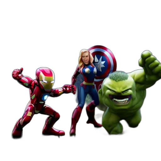 3d render, concept art, comic book art, shot transparent PNG cut-out