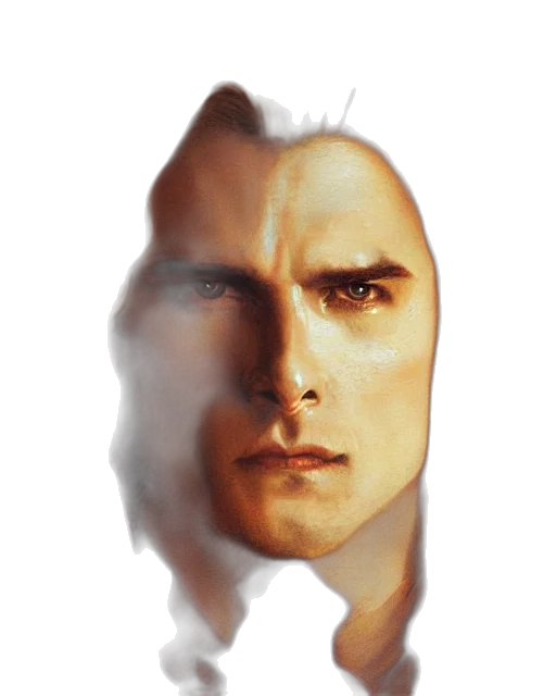 face, mask, hair, robot transparent PNG cut-out