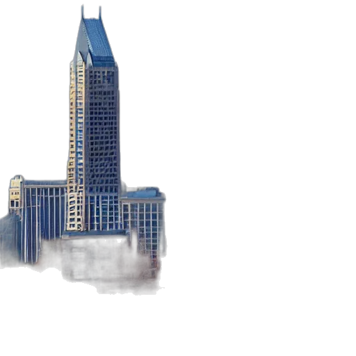 building, concept art, 3d render, photorealistic transparent PNG cut-out