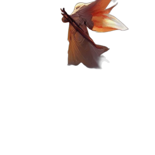 dragon, staff, umbrella, flower transparent PNG cut-out