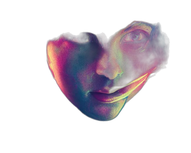 face, mask, hair, creature transparent PNG cut-out