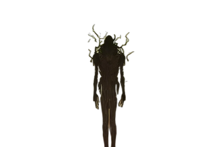 creature, dress, staff, crown transparent PNG cut-out