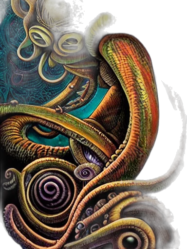 mask, hair, dragon, creature transparent PNG cut-out