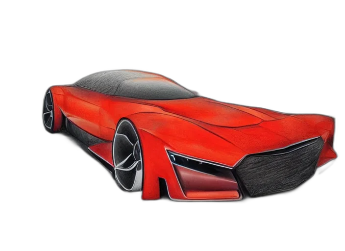 car, concept art, 3d render, photorealistic transparent PNG cut-out