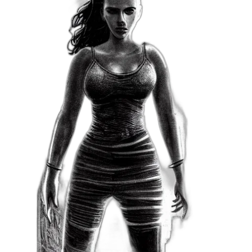 dress, weapon, comic book art, concept art transparent PNG cut-out