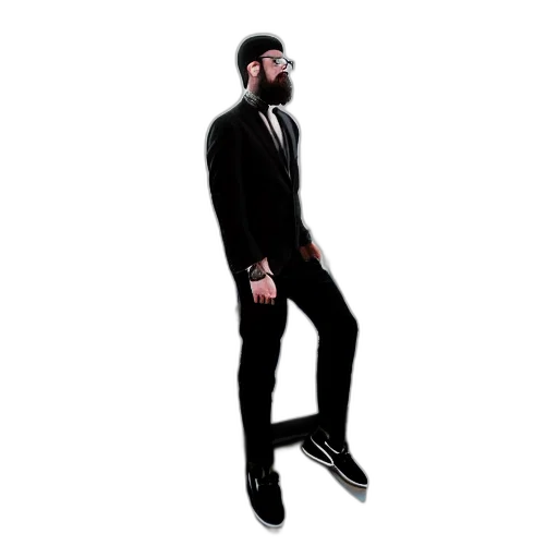 staff, jacket, creature, shoes transparent PNG cut-out