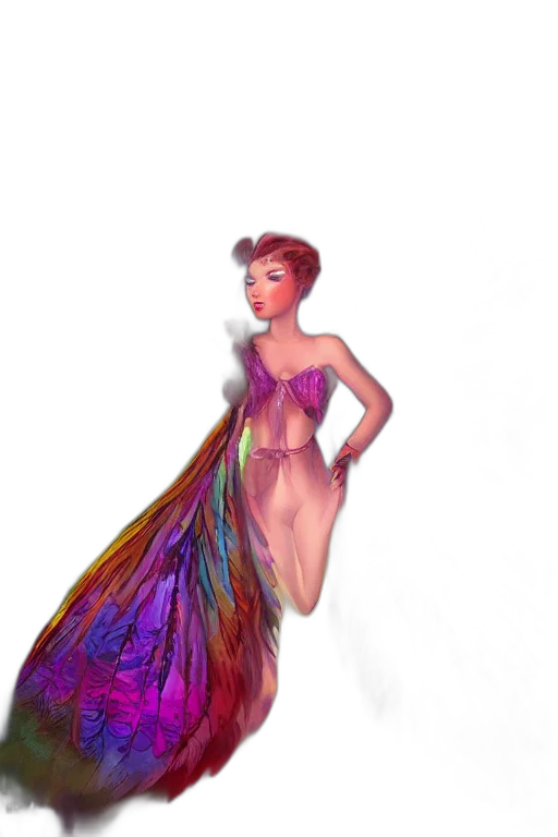 dress, concept art, fantasy art, 3d render transparent PNG cut-out