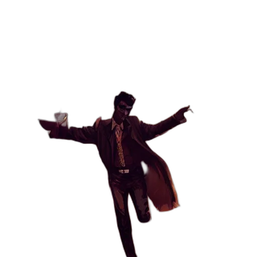 jacket, staff, umbrella, robot transparent PNG cut-out