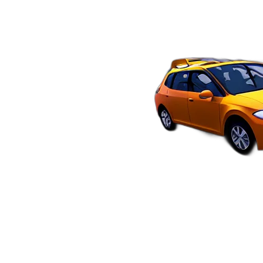 car, 3d render, concept art, pixel art transparent PNG cut-out