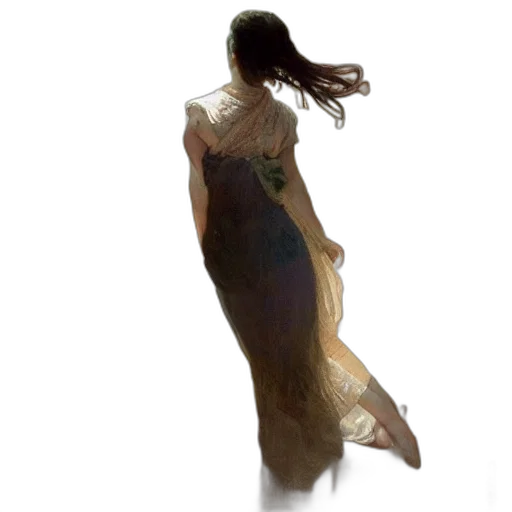 dress, staff, jewelry, creature transparent PNG cut-out