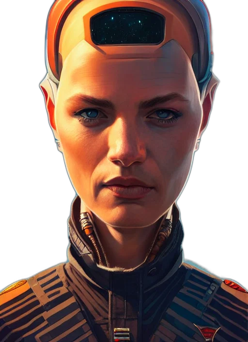 face, robot, staff, concept art transparent PNG cut-out