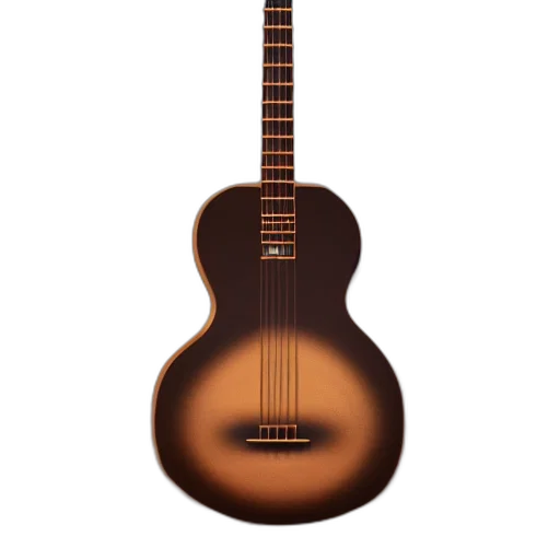 weapon, 3d render, photorealistic, guitar transparent PNG cut-out