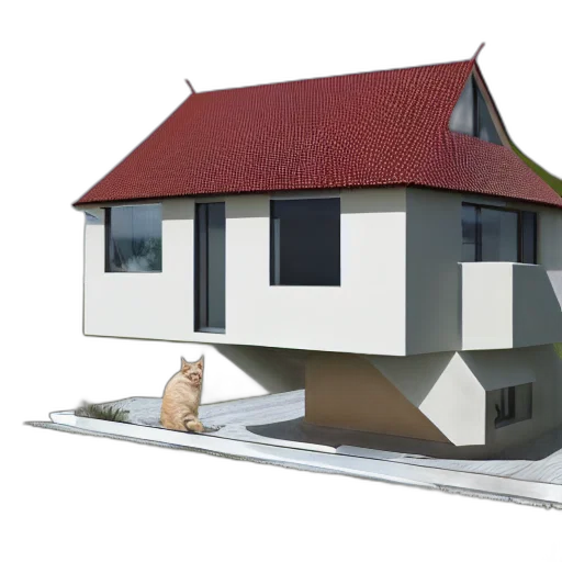 building, 3d render, photorealistic, concept art transparent PNG cut-out