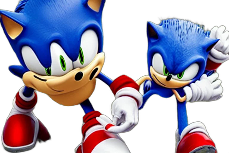 3d render, concept art, photorealistic, sonic transparent PNG cut-out