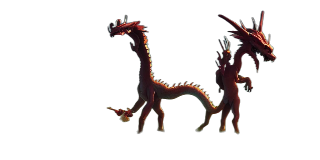 dragon, creature, animal, staff transparent PNG cut-out