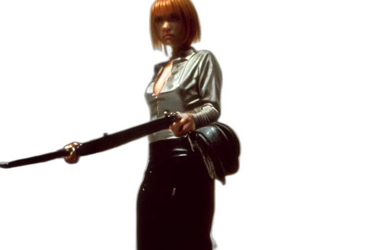 weapon, staff, jacket, robot transparent PNG cut-out