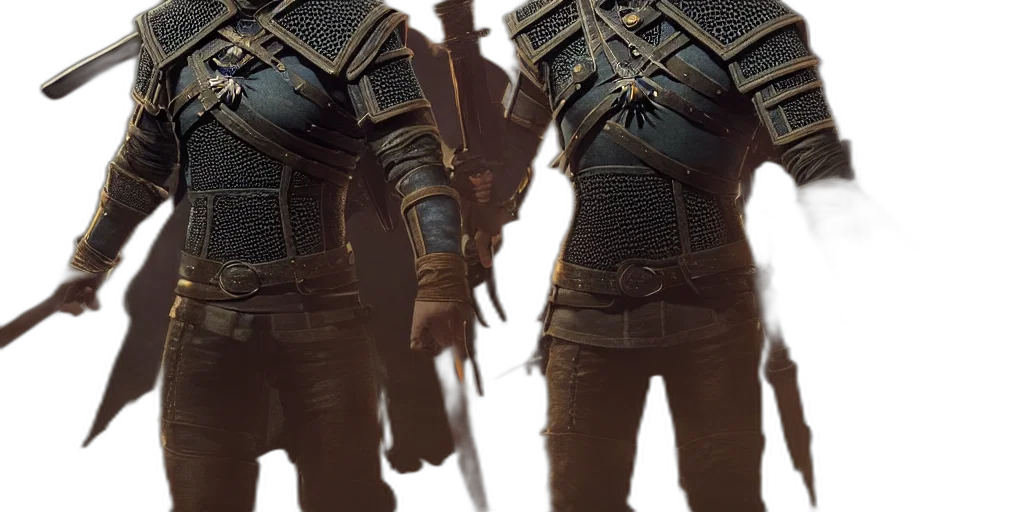 jacket, sword, weapon, staff transparent PNG cut-out