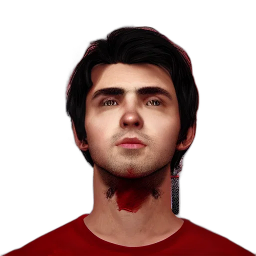 face, photorealistic, concept art, cartoon transparent PNG cut-out