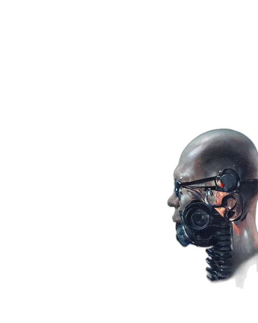 mask, robot, face, cyberpunk transparent PNG cut-out