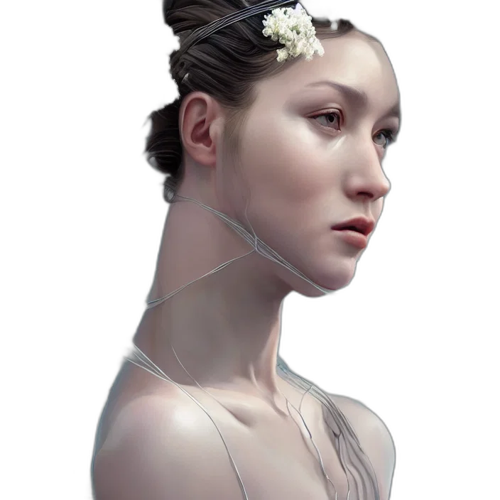 crown, jewelry, face, robot transparent PNG cut-out