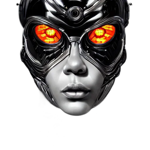 mask, robot, face, comic book art transparent PNG cut-out