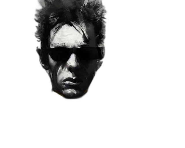 face, mask, jacket, hair transparent PNG cut-out