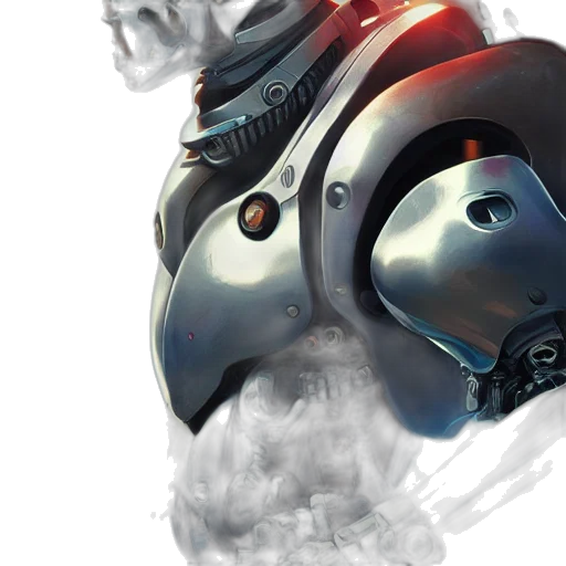 robot, mask, face, concept art transparent PNG cut-out
