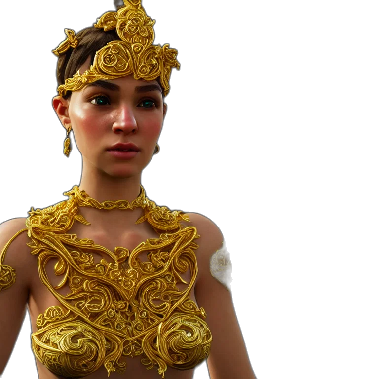 crown, jewelry, 3d render, concept art transparent PNG cut-out