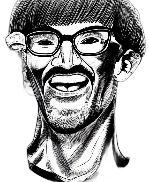 face, cartoon, comic book art, photorealistic transparent PNG cut-out