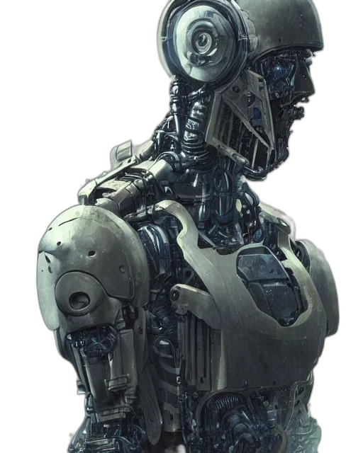 robot, weapon, face, dress transparent PNG cut-out