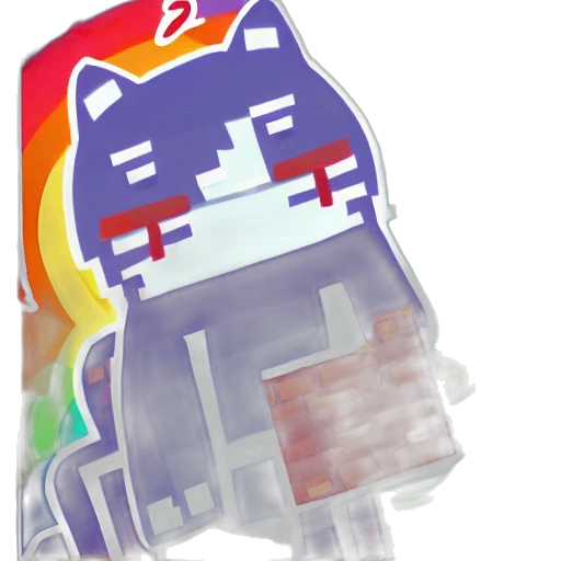 robot, staff, vaporwave, pixel art transparent PNG cut-out