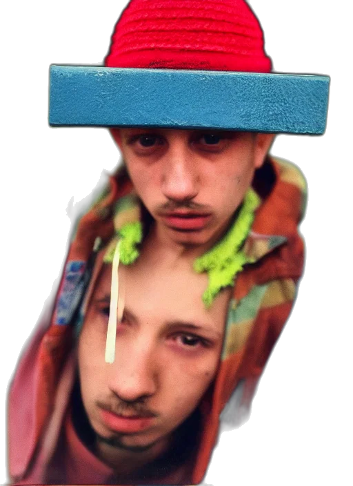 face, jacket, shoes, hat transparent PNG cut-out