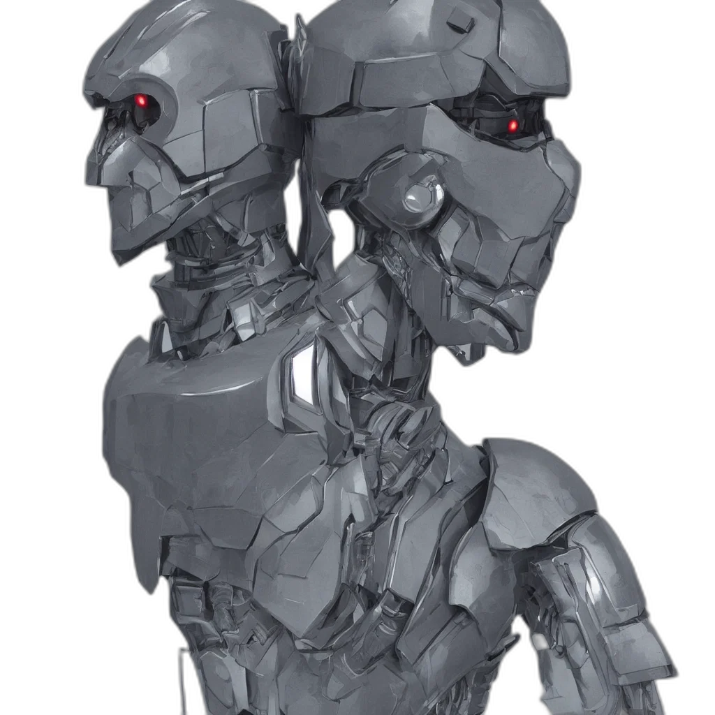 robot, concept art, 3d render, cyberpunk transparent PNG cut-out