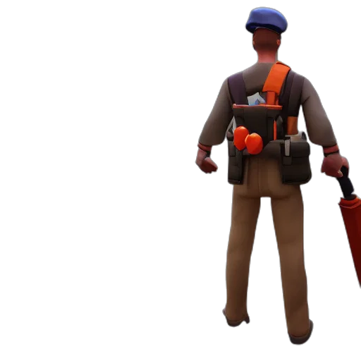 staff, weapon, robot, 3d render transparent PNG cut-out