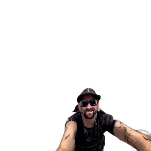 hat, creature, weapon, face transparent PNG cut-out
