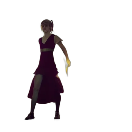 dress, staff, concept art, 3d render transparent PNG cut-out