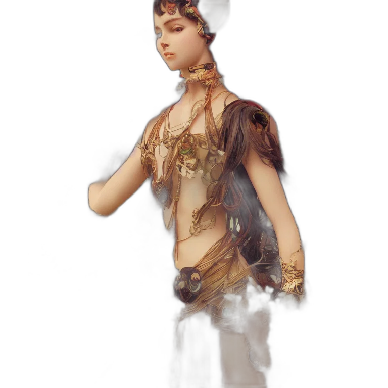 dress, staff, crown, jewelry transparent PNG cut-out