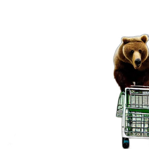 animal, brown, bear, pushes transparent PNG cut-out
