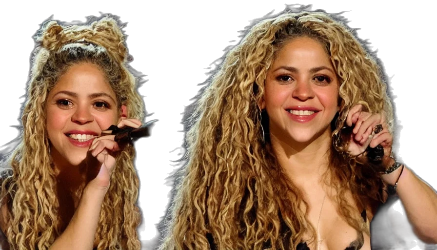 hair, photorealistic, singer, shakira transparent PNG cut-out