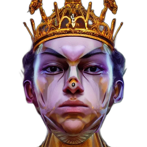 crown, face, mask, staff transparent PNG cut-out
