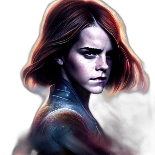 face, hair, photorealistic, comic book art transparent PNG cut-out