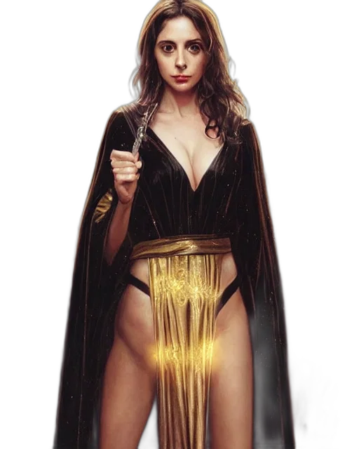 dress, jewelry, sword, staff transparent PNG cut-out