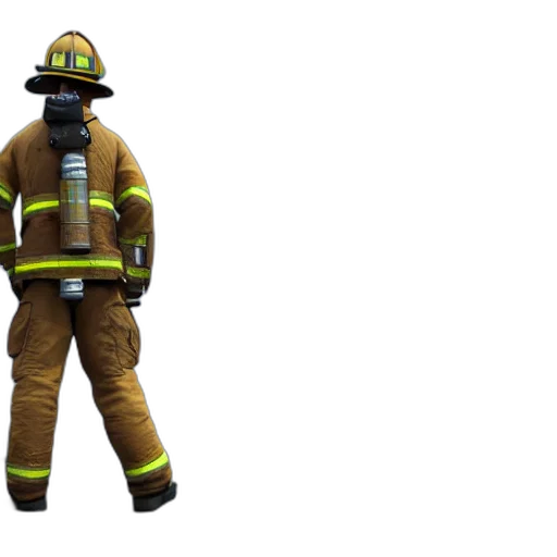 staff, mask, jacket, 3d render transparent PNG cut-out