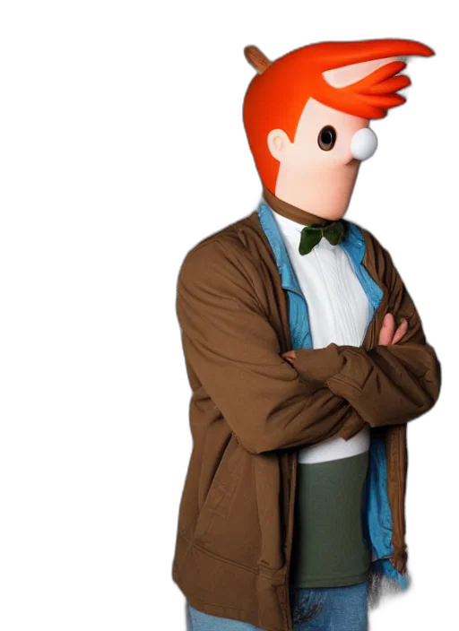 jacket, staff, hat, animal transparent PNG cut-out