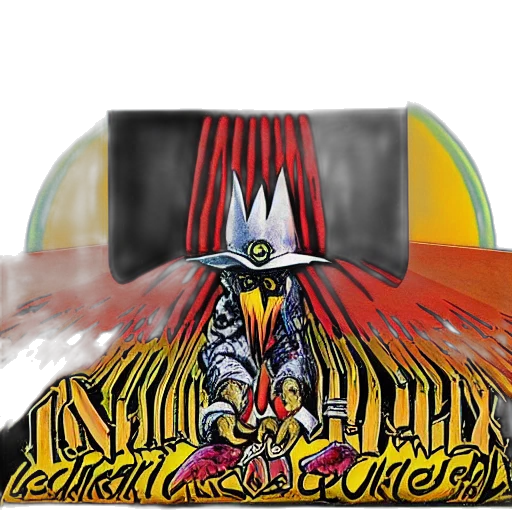 hat, chicken, escaping, psych transparent PNG cut-out