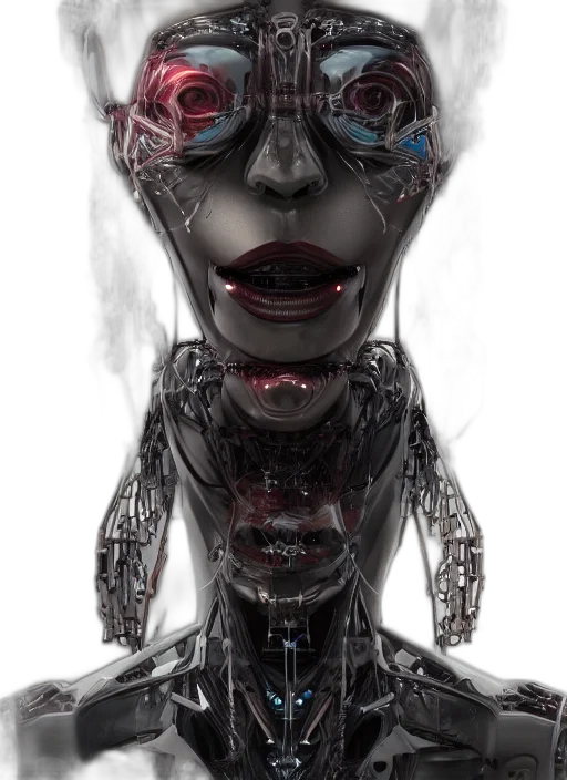 robot, face, mask, creature transparent PNG cut-out